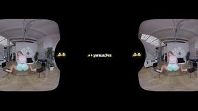 Virtual reality porn with Chrissy Fox who dives into her piss