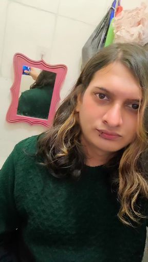 Zoya Shezadi in Living Room Enjoy Alone Feeling More Happy