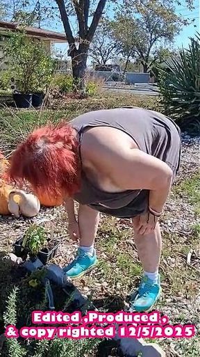 Nurse Vicki Is Sweating in the Garden