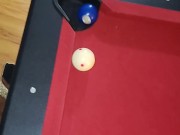 Playing pool with my dick. Shot #1
