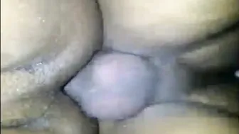 Amateur black guy takes big bareback cock in gaping ass