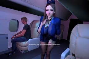 Fucking and cum inside a flight attendant with a perfect body - 3D Animation 4K