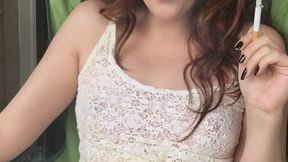 Goddess D Smoking Cork Tip 100 with Big Belly Hanging Out - Vertical Video