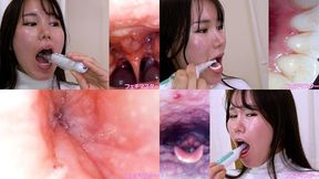 Kana Hoshi - Observing Kana's teeth, mouth, and back of the throat with a dental camera - 1080p
