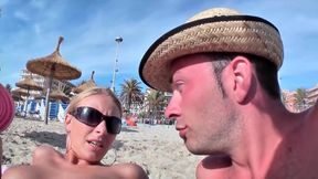 Blonde Babes Outdoor DP Threesome Fuck