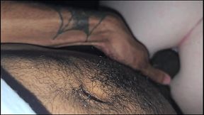 Snow bunny takes black BBC in both holes