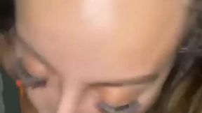 Teanna Trump's deepthroat BJ in cowgirl POV