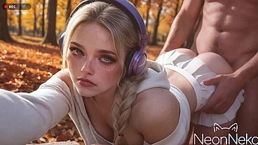 This spoiled gamer girl thought I'd beg for her attention until I flipped her over and fucked her tight ass [AI]