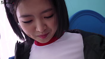 Korea - Busty Girlfriend Role-Playing in Black Stockings