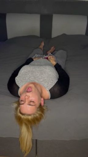 Masturbation on the bed, multiple orgasms, shaking, jerking, moaning, screaming, fingering, wet,