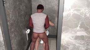 Anal Bareback with College Slut in Toilet &amp; Cowboy creampie With Mexican Lez &amp; African Guy Marco