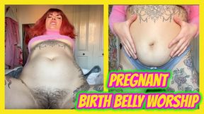 Sudden Pregnant Birth Belly Worship