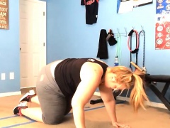 Huge pudgy caboose doll home workout to receive petite