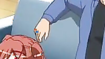 Step brother gets a hot creampie while step sister watches in cartoon sex movie