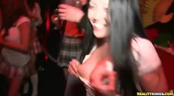 Wild Grad Bash: Skinny Asian Cuties Rocking Plaid Skirts in POV Orgy