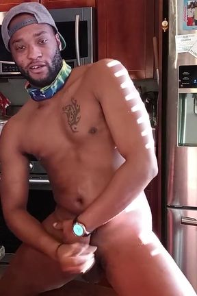 Kenniejai Jerks off in the Kitchen for You!