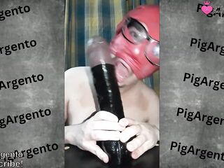 Sloppy Deepthroat Session With Biggest Sex toy