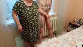 My Morning Started with a Good Hand Job and a Blowjob of My Dick by My Mother-in-law