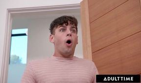 Naughty Petite Seduces Shocked StepCousin by Showing Her Wet Pussy