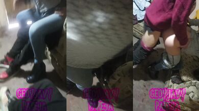 Cuck stag looks as wife’s ass jiggles from doggystyle then gushes on his face while swinger buddies shove their cocks down her throat