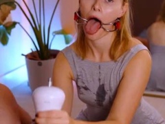 Amateur Blonde Anal 13 inch toy