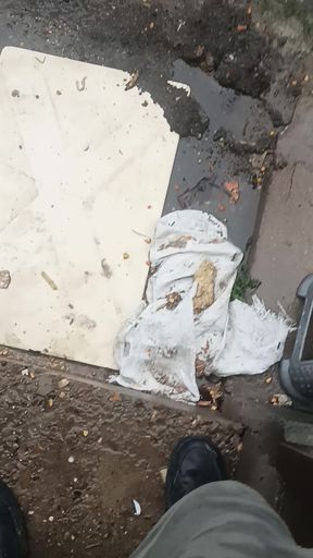 relaxing in front of my house