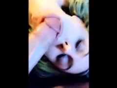 KC Slut Girl w Blue Hair becomes BBC FuckMeat