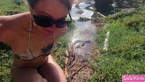 dirty couple fucking in beach corner - horny slut treatment
