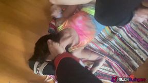 Horny Little Slut Sisi Pesos Is Dominated by Two Aggressive Cocks