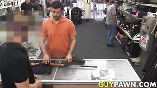 Pawnee rides cock to avoid walking out of the shop broke