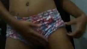Sexy Teen Dancing in Tight Shorts to a Funk Beat