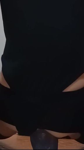 Must-share moment from &quot;Sissy-Kuroko Black Leotard Huge Dildo&quot;