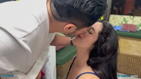 Surprise, Chocolate on My Big Cock to Put It to Suck