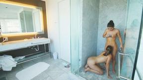 ”Titty Serena Blair licked in the shower”