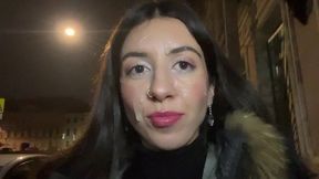 ruined makeup cum on face public cumwalk on street