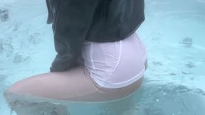 Beige Pans, Sprite tshirt and Heather jacket in Whirlpool