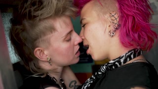 Exhibitionist Dykes - Intense Public Makeout Session