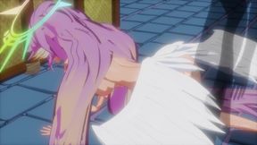 jibril milks a load into her ass pussy