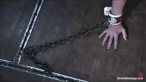 Endurance: Daring beauty takes standing, ripped cock deep in her throat
