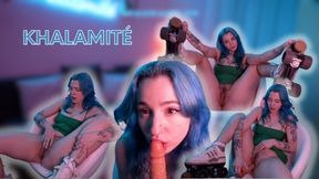 French Alt Roller Girl Masturbating