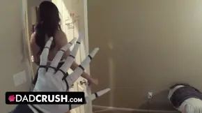StepDaddy - Sweet Babe Celebrated Halloween By Getting Her Tight Twat Plowed Hard By Big Cock