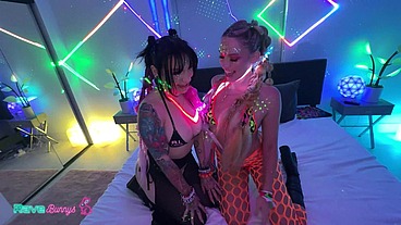 Khloe Kapri And Nova Cane Bring Unstoppable Lust To The Neon Den!