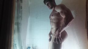 Showering, flexing, and masturbation