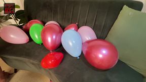 playing and popping balloons with the hot agatha ludovino