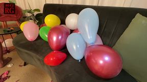 playing and popping balloons with the hot agatha ludovino