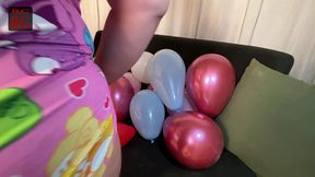 playing and popping balloons with the hot agatha ludovino