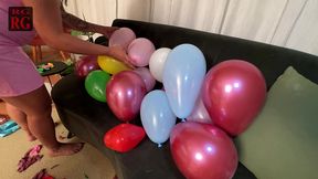 playing and popping balloons with the hot agatha ludovino
