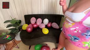 playing and popping balloons with the hot agatha ludovino
