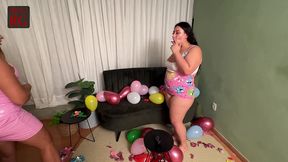 playing and popping balloons with the hot agatha ludovino