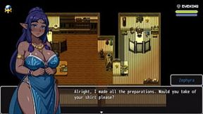 Lost Lagoon Harem HENTAI game Ep 5 sexy farmer shows her pussy&#x270C; outside
